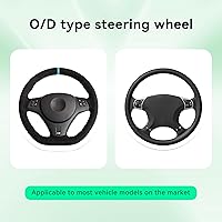 Vista 6 de Funda de Cuero para Volante de Automóvil de 15 Pulgadas, Accesorios Automotrices Elástica Transpirable Antideslizante Protector de Volante Suave se