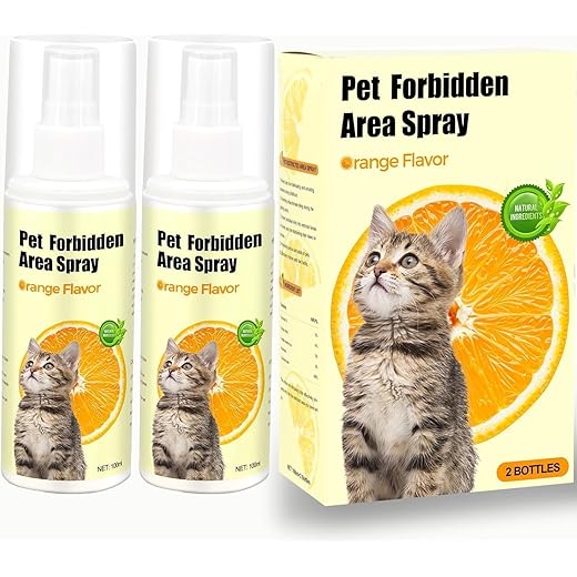Cat Deterrent Spray – Anti-Scratch Cat Spray 100% Natural, Plant-Based Formula to Stop Scratching, Chewing & Urine Spraying – Indoor Use Safe for Furniture, Fabric, Pets & Kids – 6.76 fl oz