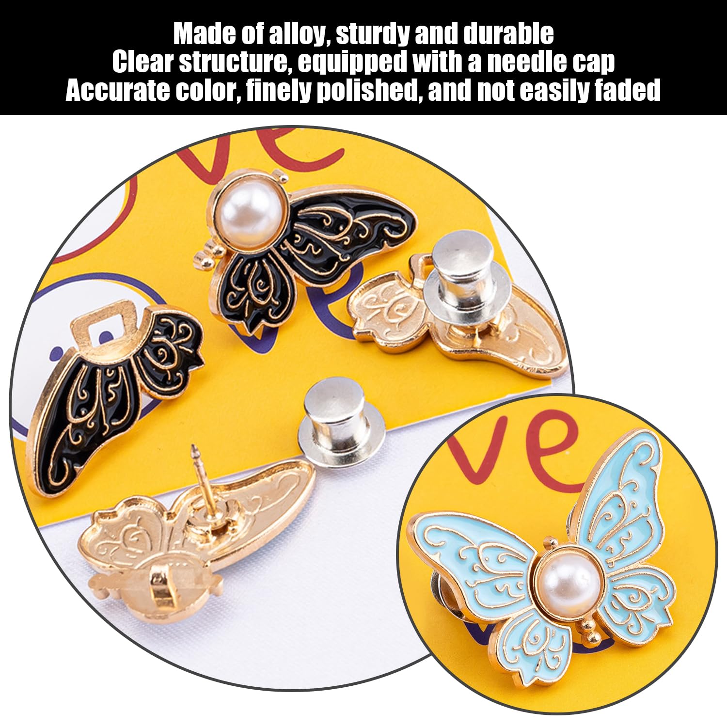 8 Pares De Hebillas De Cintura En Forma De Mariposa, Accesorios De Ajuste De La Ropa, Decoración del Cinturón De Vestir, Piezas A Juego para El Uso Diario De Las Mujeres.