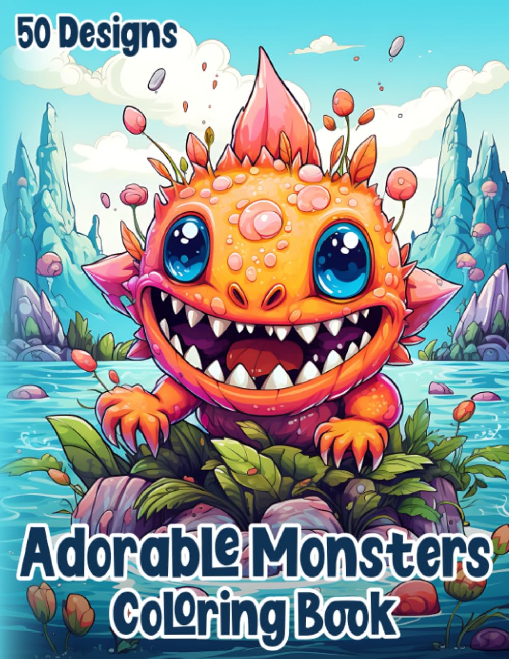 Adorable Creepy Creatures Coloring Book: Cute Dark & Mythical Kawaii Monsters for Teens & Adults