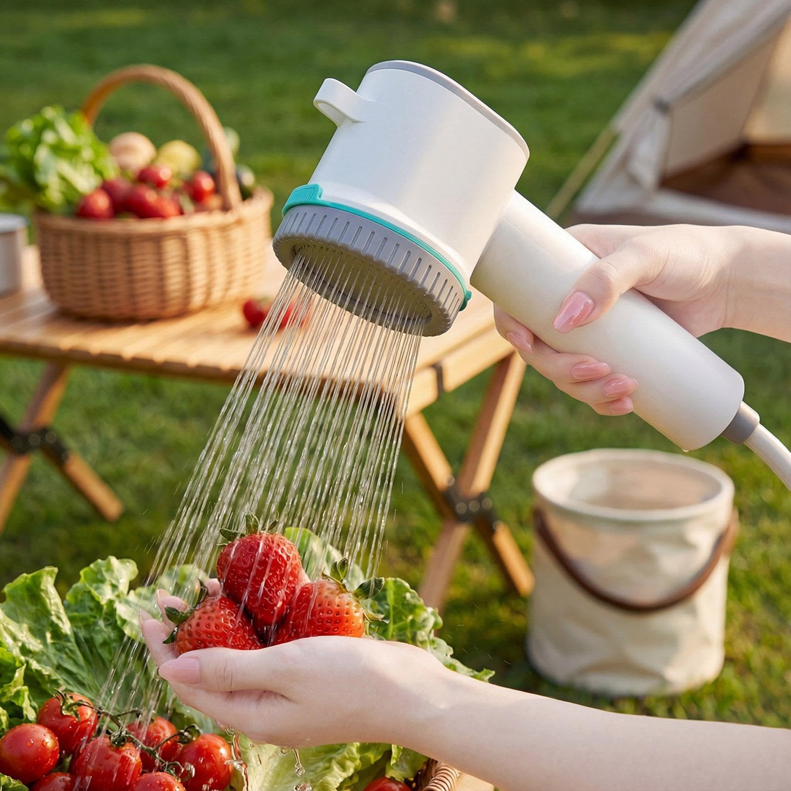 Doccia Da Campeggio Esterno Spruzzatore Da Bagno Ricaricabile A Con 2 | Doccia Elettrica Portatile Per Camper, Escursionismo, Campeggio, Spiaggia, Zaino In Spalla, Viaggio