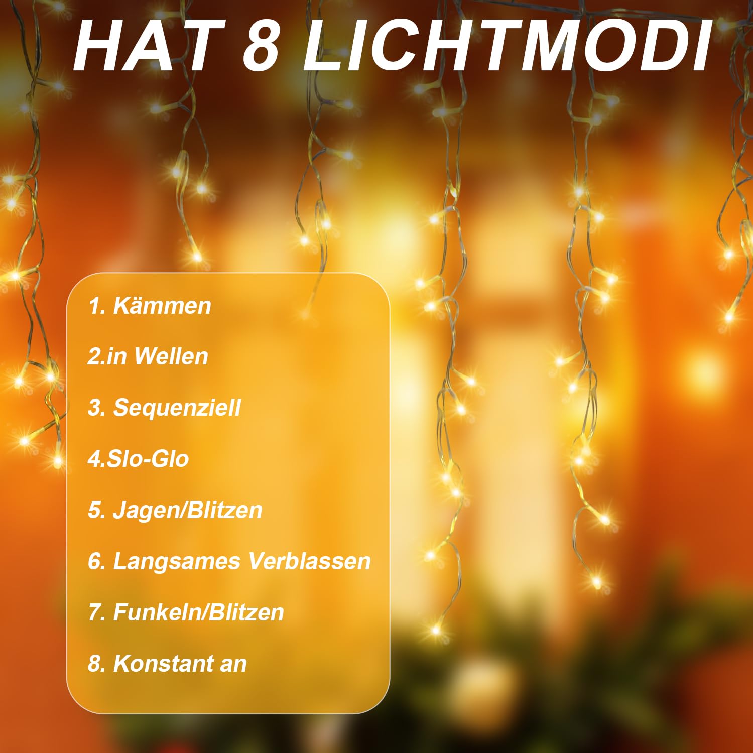 Sonnewelt Łańcuch świetlny z 600 diodami LED, 15 m, do użytku na zewnątrz, z motywem lodu, na Boże Narodzenie, Wschód, Sylwestra