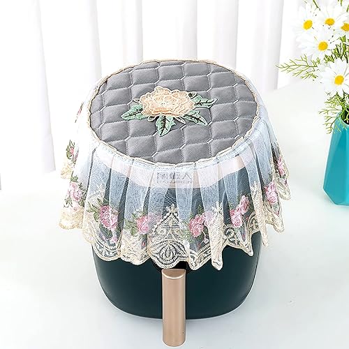 Miniatura 2 de Cubierta para freidora de aire, paño a prueba de polvo para electrodomésticos, cubierta protectora de encaje para freidora de aire