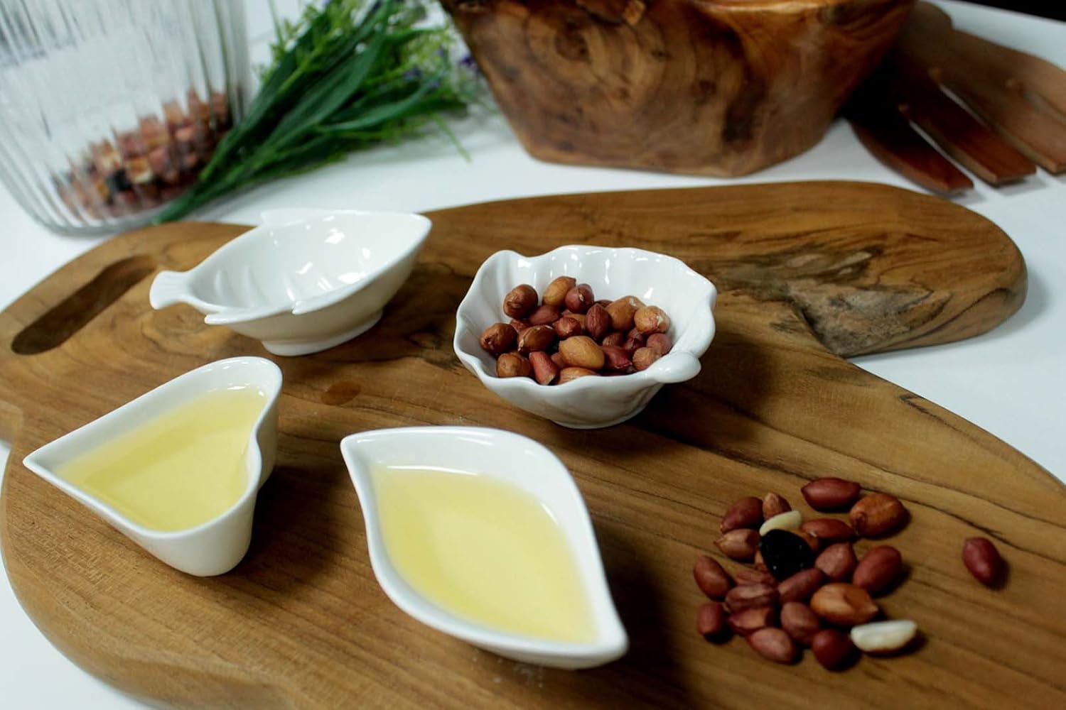 Ceramic Olive / Nibbles / Appetiser Dish Pack of 6 (Heart) Amazon