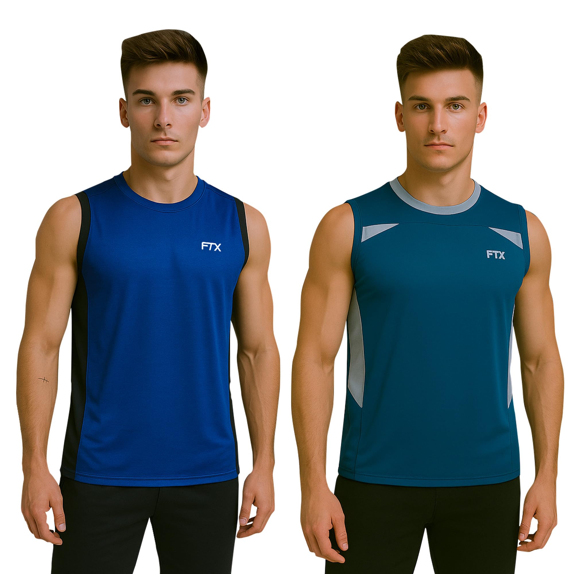 ftx Drifit Colorblock Sleeveless Activewear Sports Tshirt for Men-picture-27