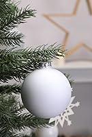 Vista 121 de DN DECONATION Deep Red Glass Christmas Ornaments, Set of 9, 3.15' Hanging Christmas Baubles for Xmas Tree Decoration, Wedding Party Gift