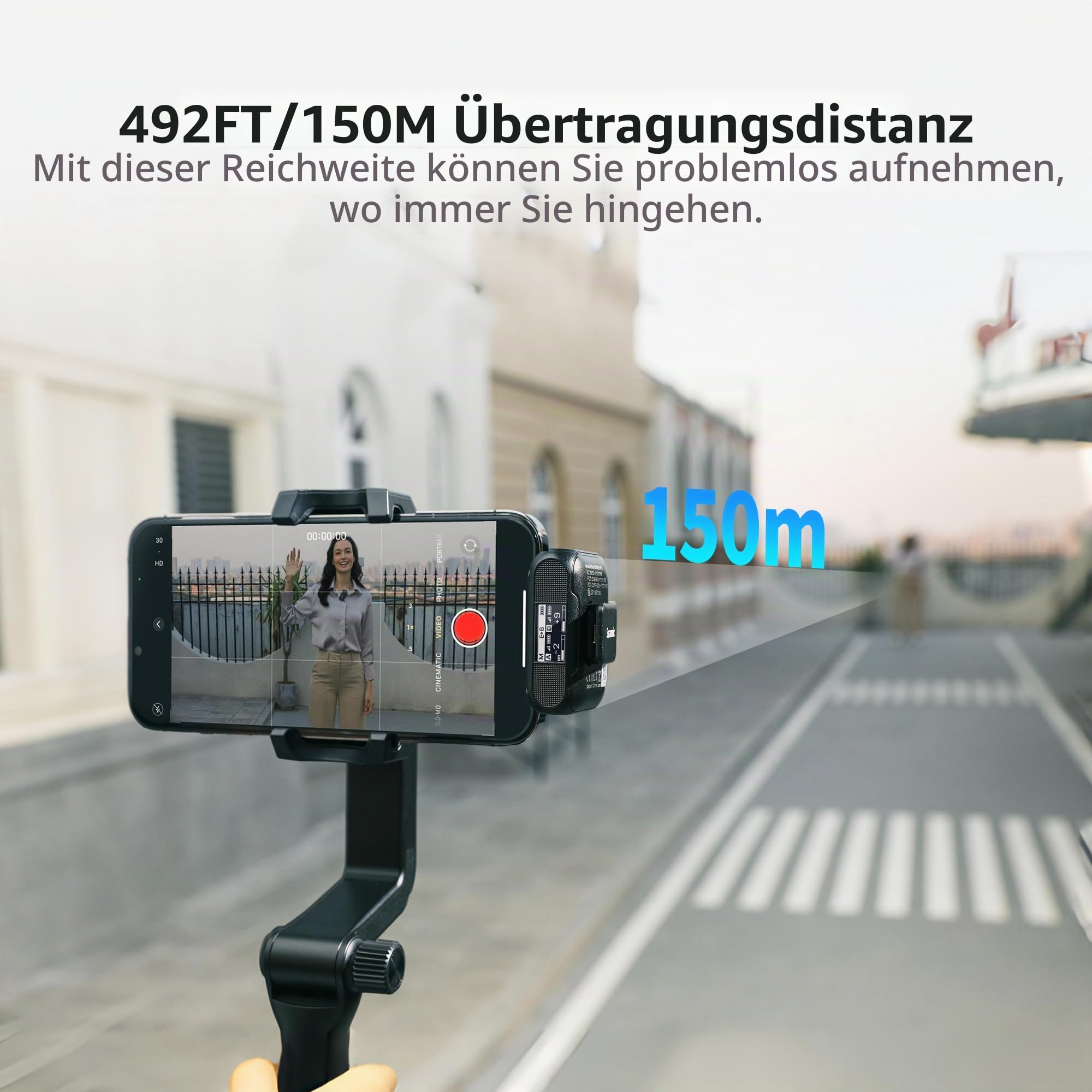 Saramonic Blink500B2+ Lavalier Mikrofon Kabellos, Lavalier Funkmikrofon Handy für iPhone 15 Android Computer Kameras, Mini Mikrofon für Interview Vlog Live Stream Podcast Videoaufnahme