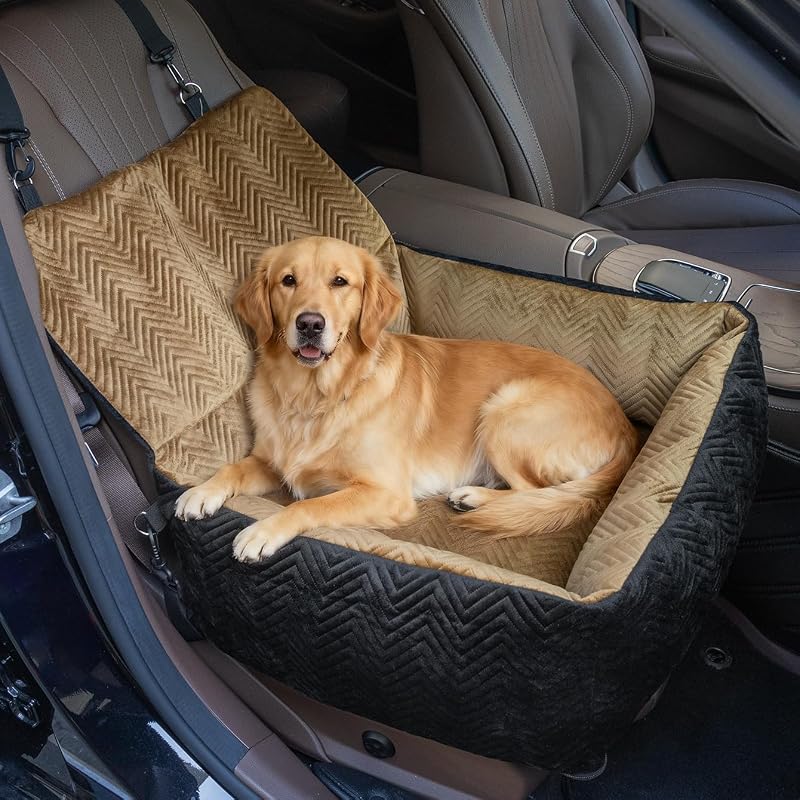 Assento elevatório para cães pequenos e médios RUONARIER com capa removível e lavável, Preto V