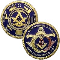Vista 6 de Moneda conmemorativa chapada en oro Master Mason Symbol Orgulloso Freemason Challenge Coin