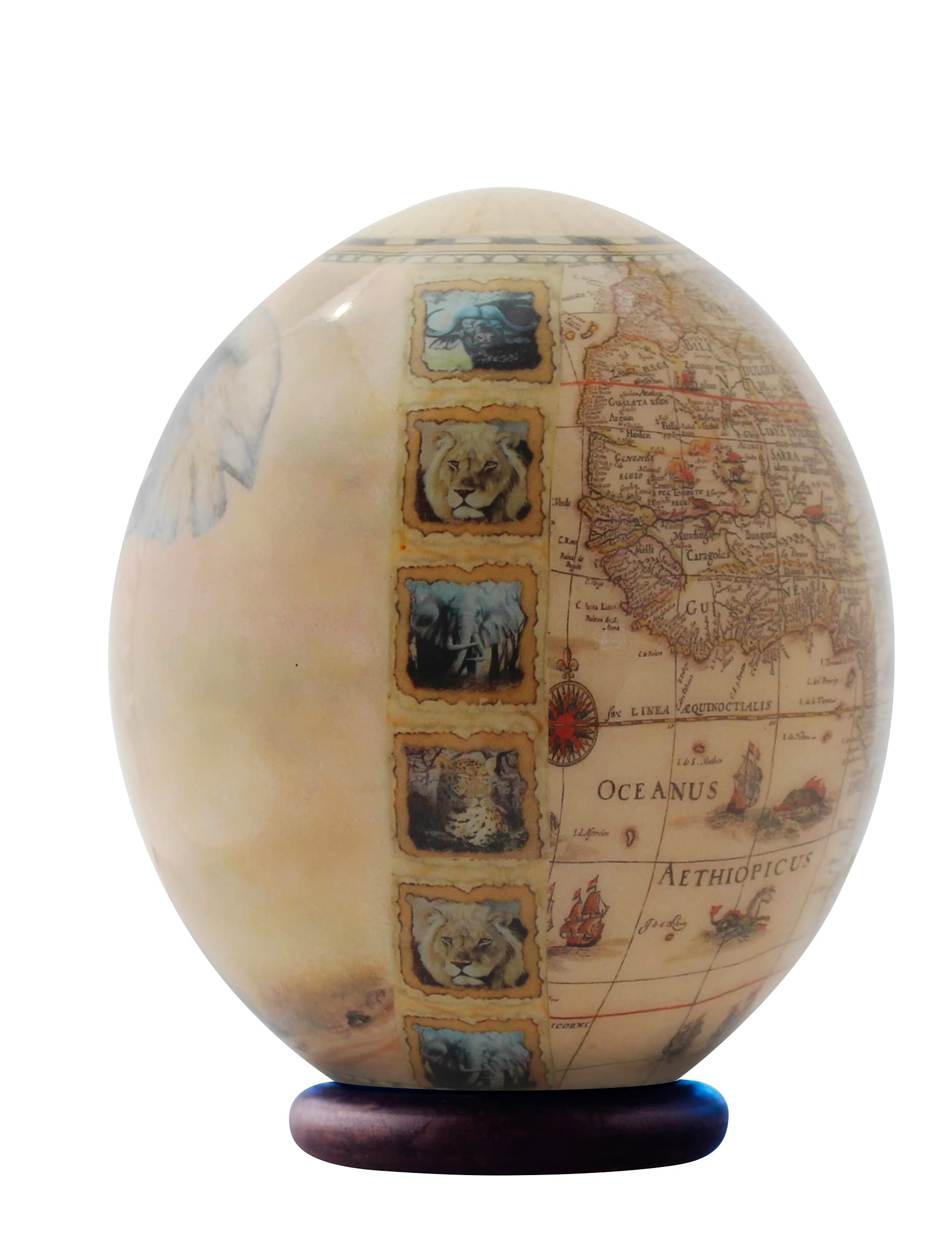Decoupage Elefanten Straußenei