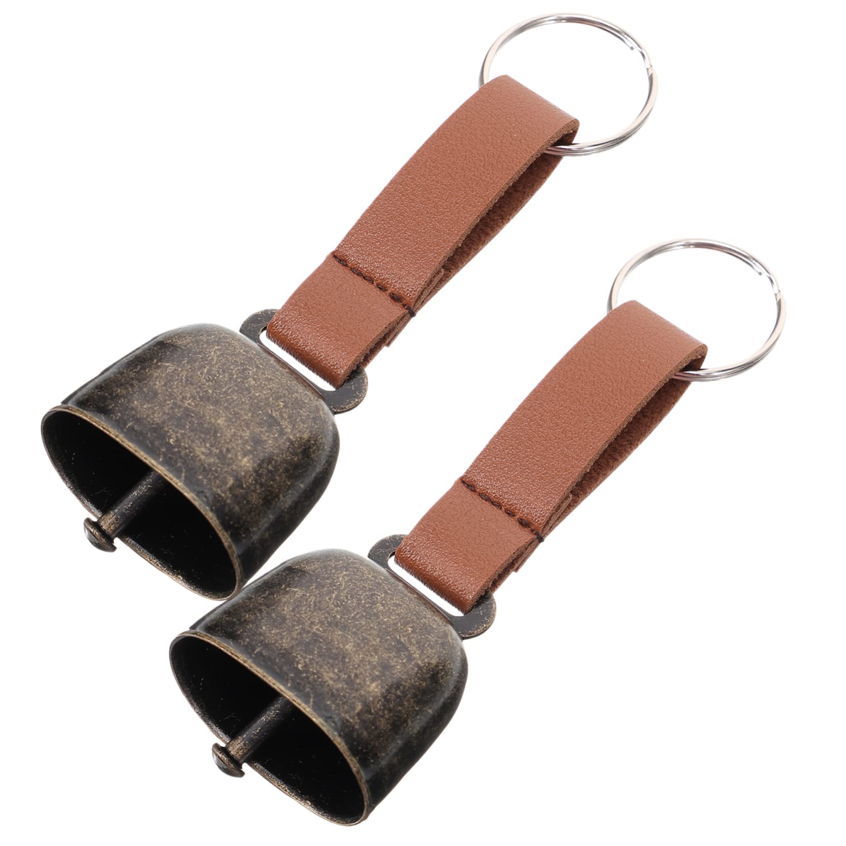 JOINPAYA 2Pcs Vintage Bear Bells for Camping and Hiking Durable Pendant with Loud Sound for Safety Outdoor Bell for Pets and Cattle Lightweight and Easy to Use