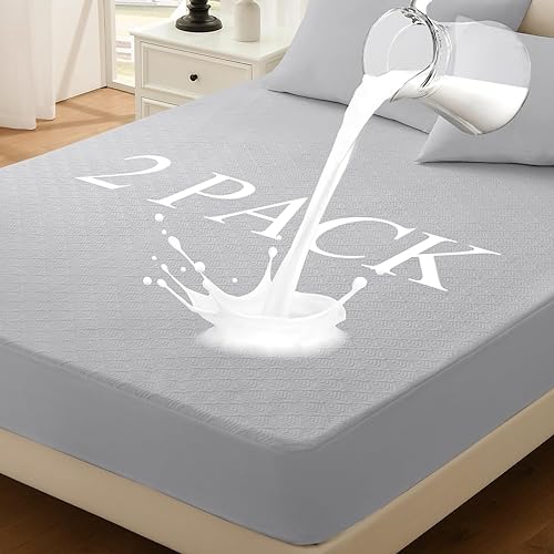 Miniatura 16 de King - Protector de colchón impermeable de alta calidad, funda de colchón suave y transpirable, funda de cama impermeable silenciosa, funda