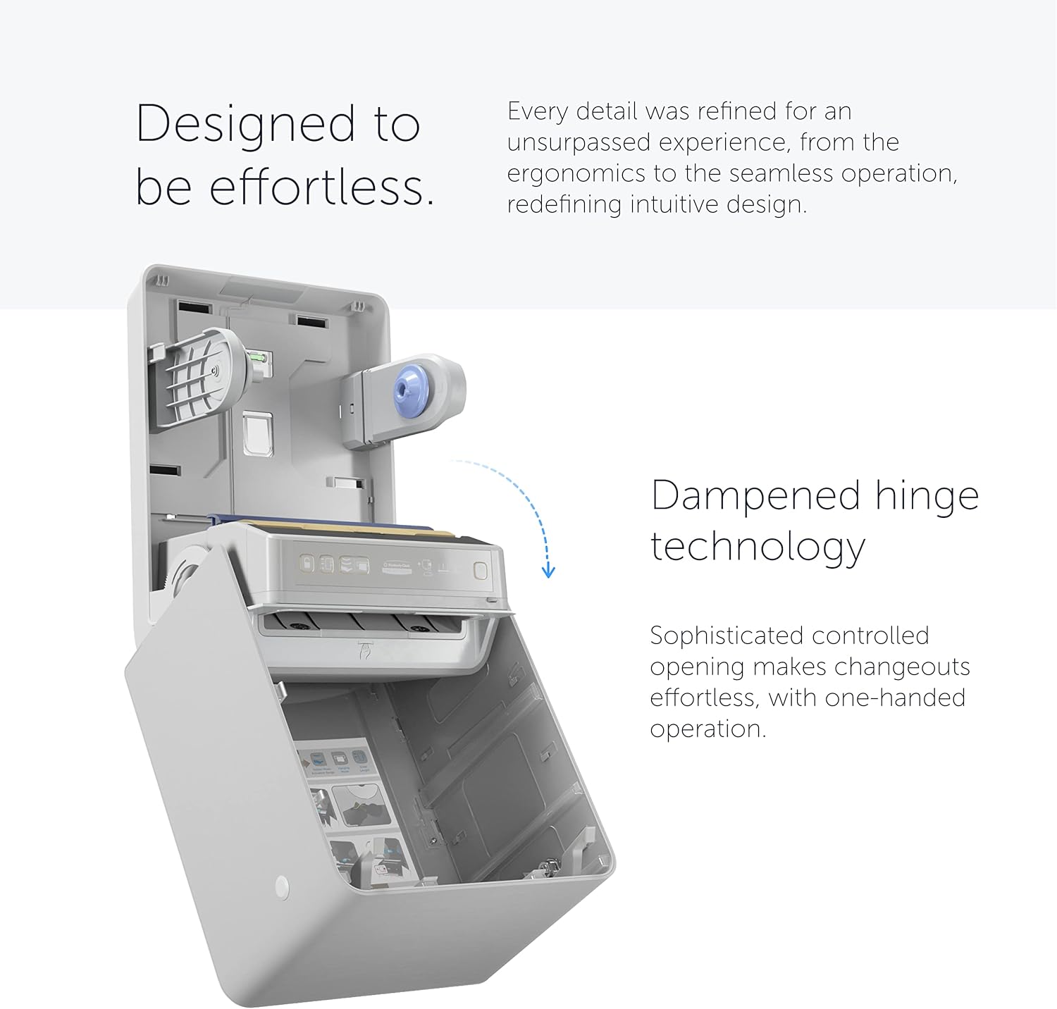 Kimberly-Clark Professional ICON Automatic Hard Roll Towel Dispenser (58730), with Cherry Blossom Design Faceplate, 16.53" x 12.41" x 10.19" (Qty 1)