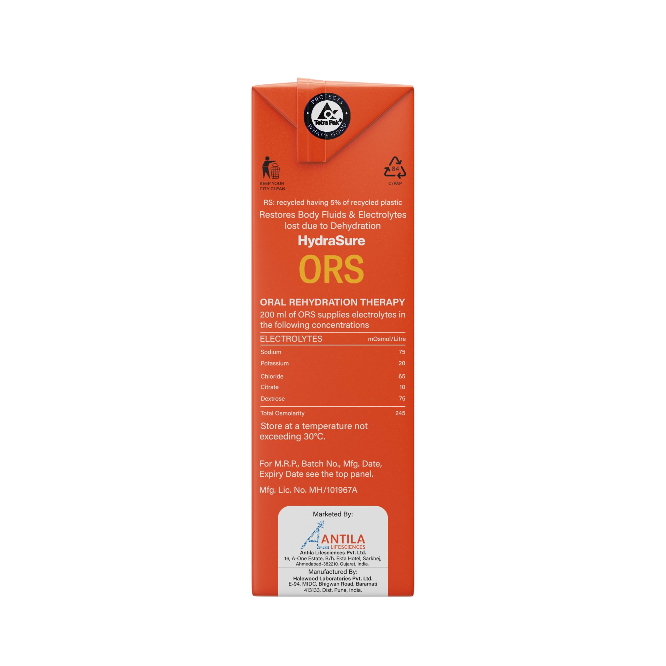 HydraSure Orange ORS Drink - 200 ml (Pack of 10) — Amazon image 2