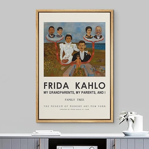 Miniatura 54 de IDEA4WALL - Lienzo enmarcado con impresión de arte abstracto listo para colgar en la pared de la sala y habitación Bs06-2103-famoso-m15