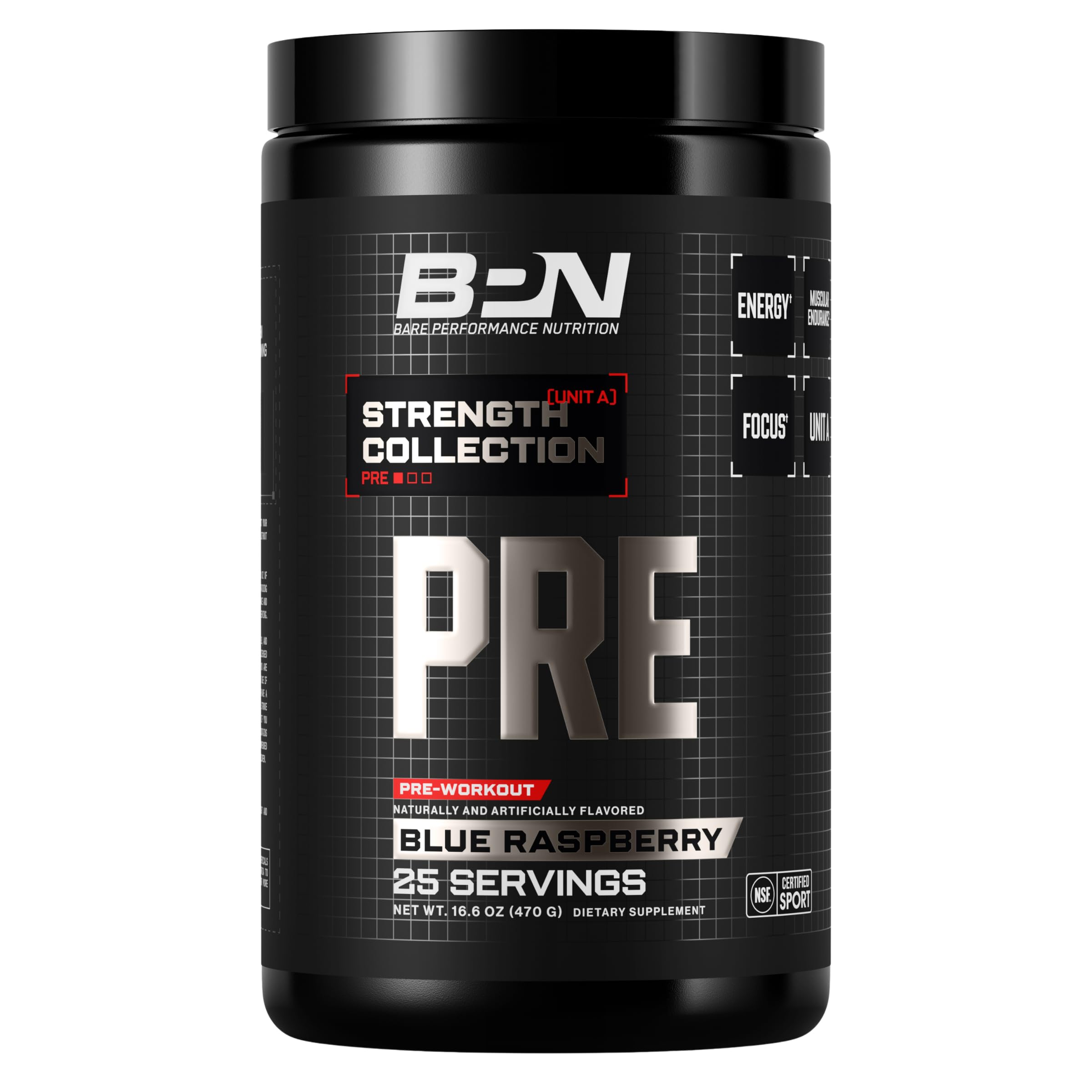 BARE PERFORMANCE NUTRITION, BPN PRE, Pre-Workout, Supports Energy and Mental Focus, Improved Endurance & Muscle Pumps with CarnoSyn Beta Alanine, Alpha-GPC, Midnight Melon, 25 Servings — Amazon image 6