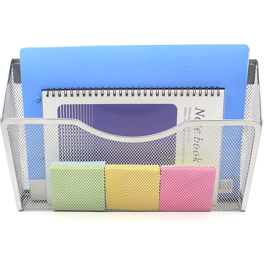 1 portafogli da parete, portafogli da parete, organizzatore postale, supporto da parete per ufficio, scuola, casa, bianco argento
