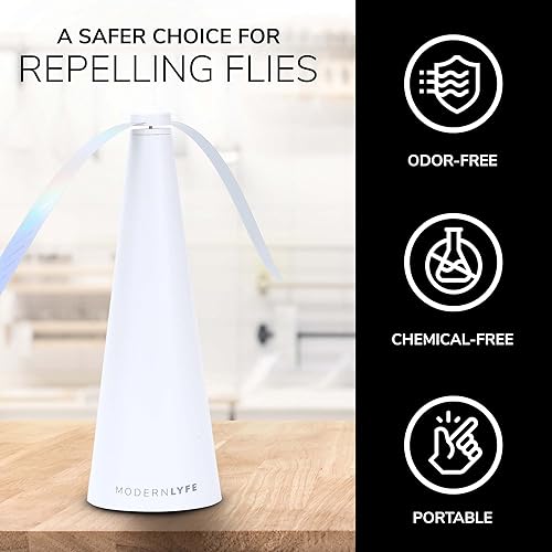 Miniatura 5 de MODERN LYFE Fly Fan for Tables - USB or AA Battery Powered - Fly Swatter for Outdoor Dining Or Food at Parties, Restaurants, Outdoor Table, Fly