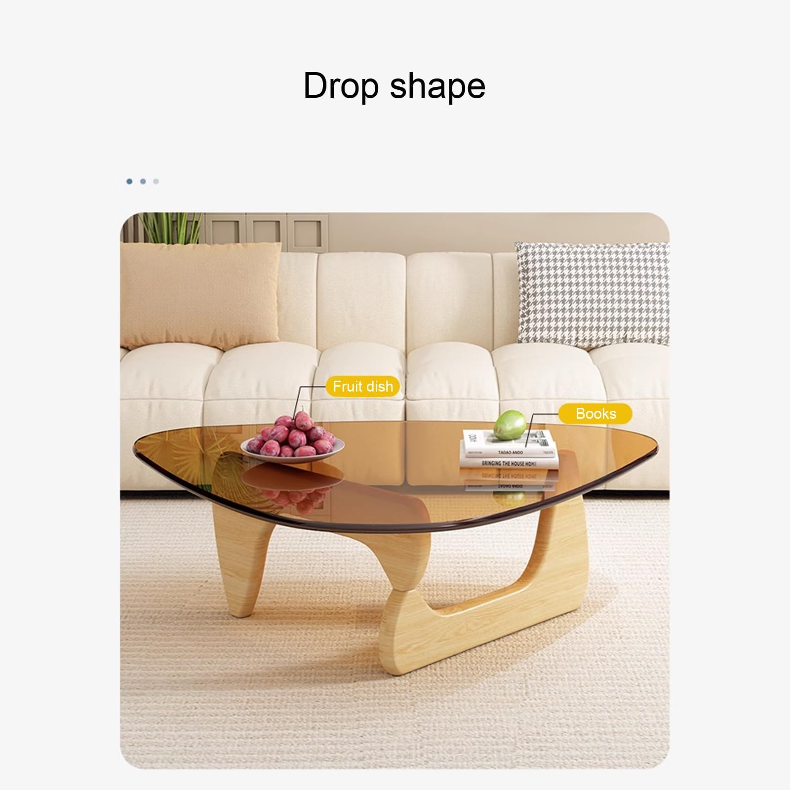 Amazon.co.jp: トライアングルガラスコーヒーテーブル、モダンな Amazon.co.jp: トライアングルガラスコーヒーテーブル、モダンな