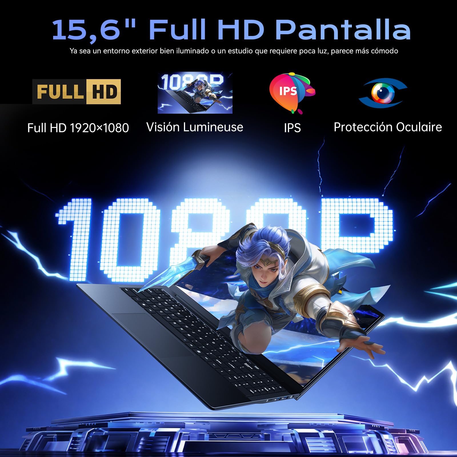 ACEMAGIC 15,6 Pulgadas Ordenador Portatil Procesador Ryzen 4300U (Superar N95/N150/3500U/3200U) hasta 3,7 GHz 16 GB RAM DDR4 512 GB SSD Expansión 2 TB, Portátil USB, BT5, WiFi, HDMI, Laptop Oficina