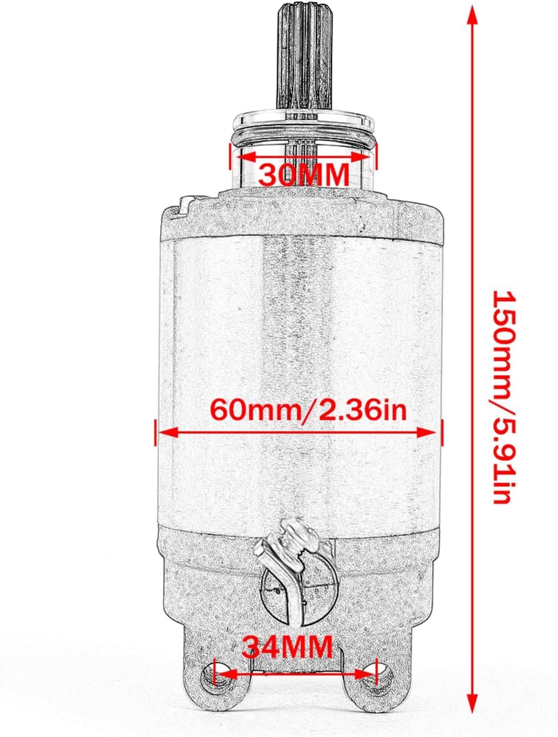 スターターモーター Kawasaki ZX600 P/R ZX636 E/F Ninja ZX6R ZX-6R