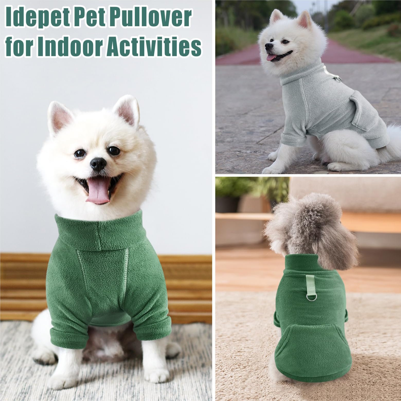 Mosukoirl Hundepullover Hund Hoodie Haustier Warme Mäntel Baumwolle Sweatshirts Hund Kleidung mit Tasche Welpe Pullover Hund Overall für kleine mittlere Hunde