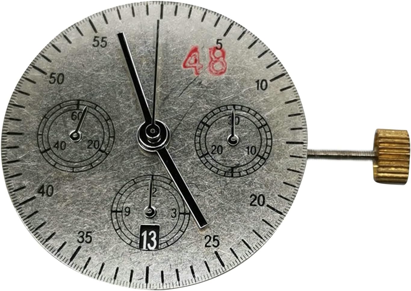 DAGIJIRD Automatic Mechanical Watch Movement Date at 6 o'clock 6 Hands Replacement for 7750 Movement