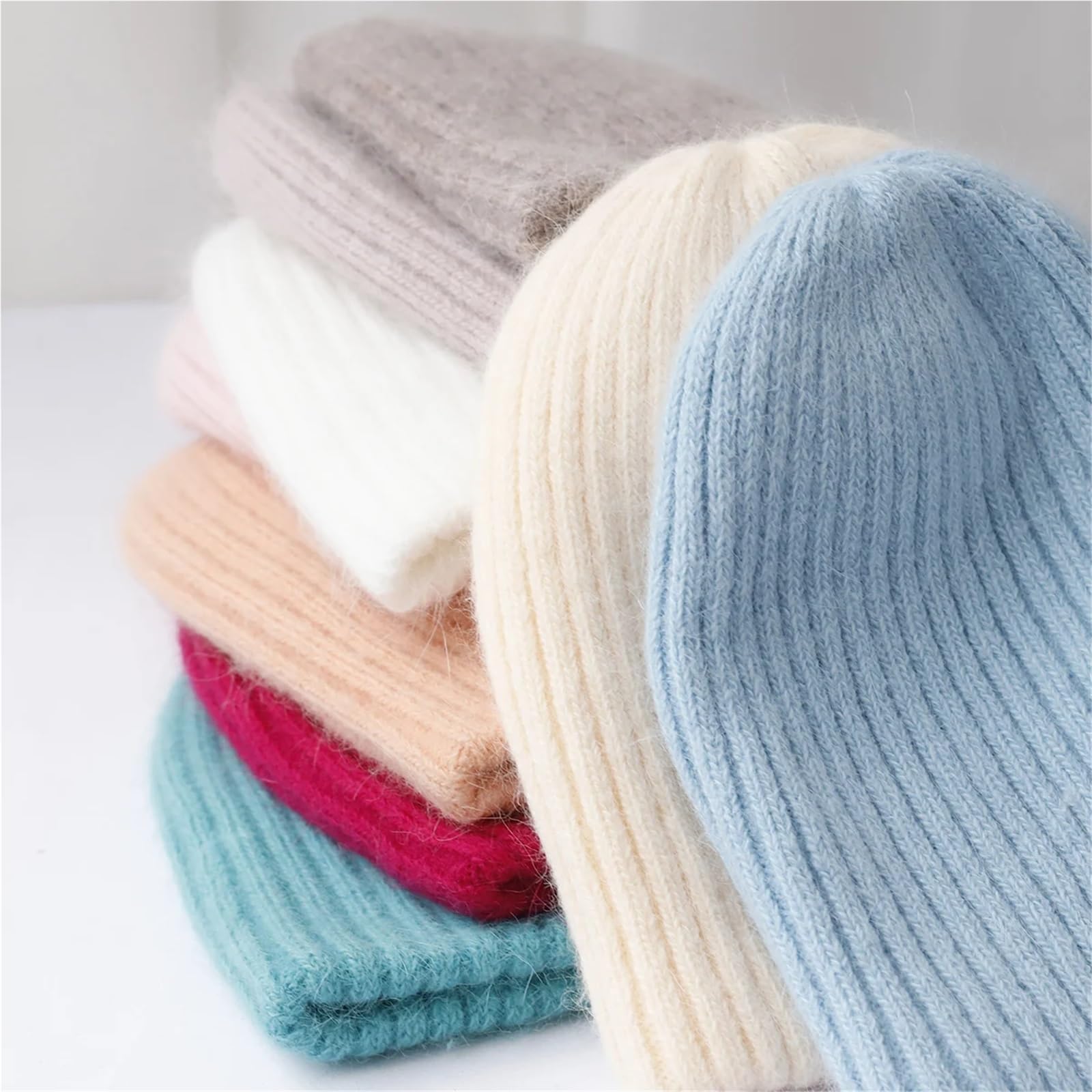 Thick and Warm Ski Hat, Knitted Pullover Cap for Men & Women, Winter Hat, Solid Color Casual Beanie for Cold Weather(Orange)