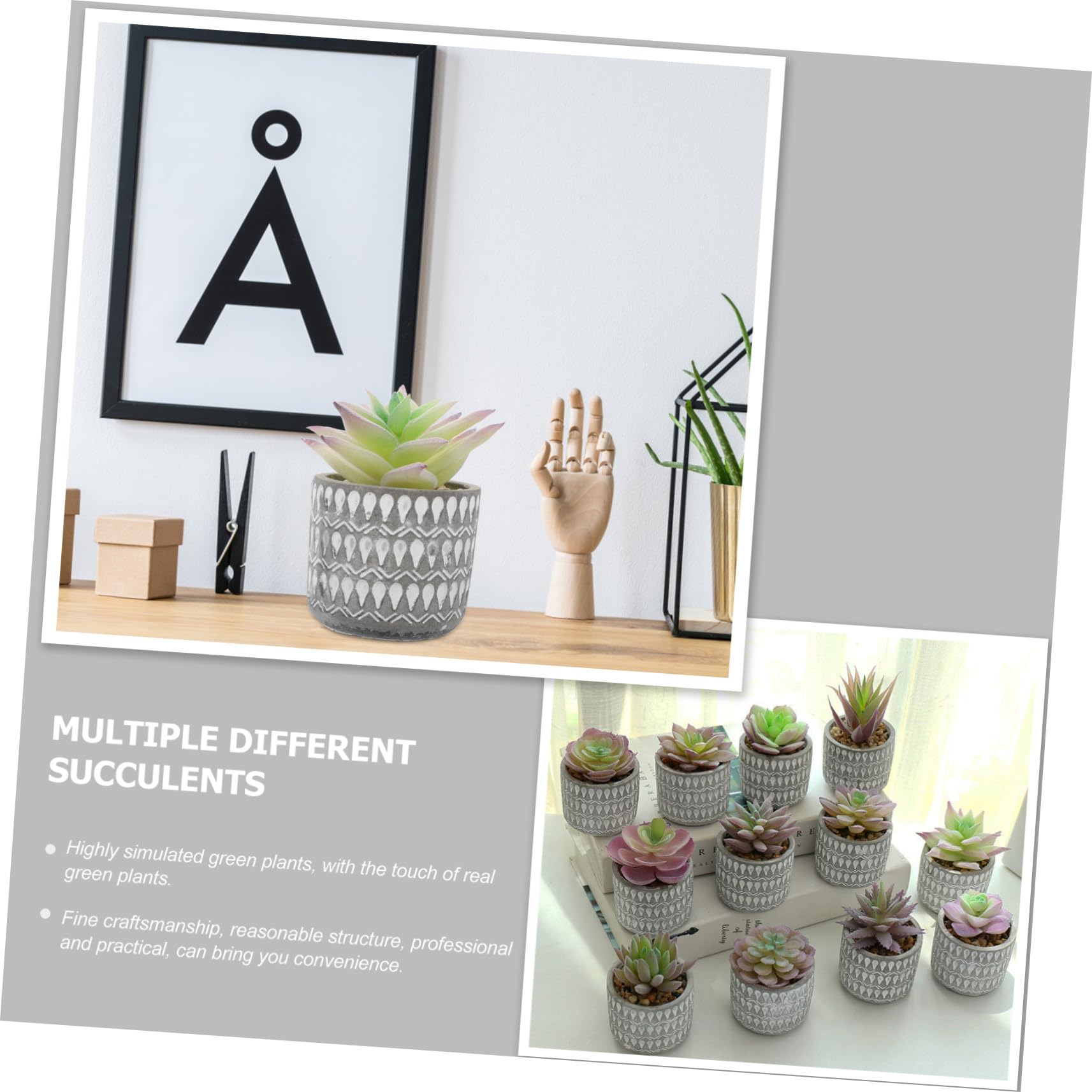 3 pezzi Piante Grasse Finte in Vaso Simulazione Realistica Decorazione per e Bar Piante Finte Piccole per Interni con Effetto e Atmosfera Accogliente