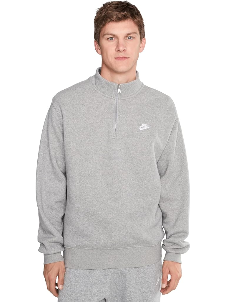 Gray Nike Club Basket Ball Half-Zip Top