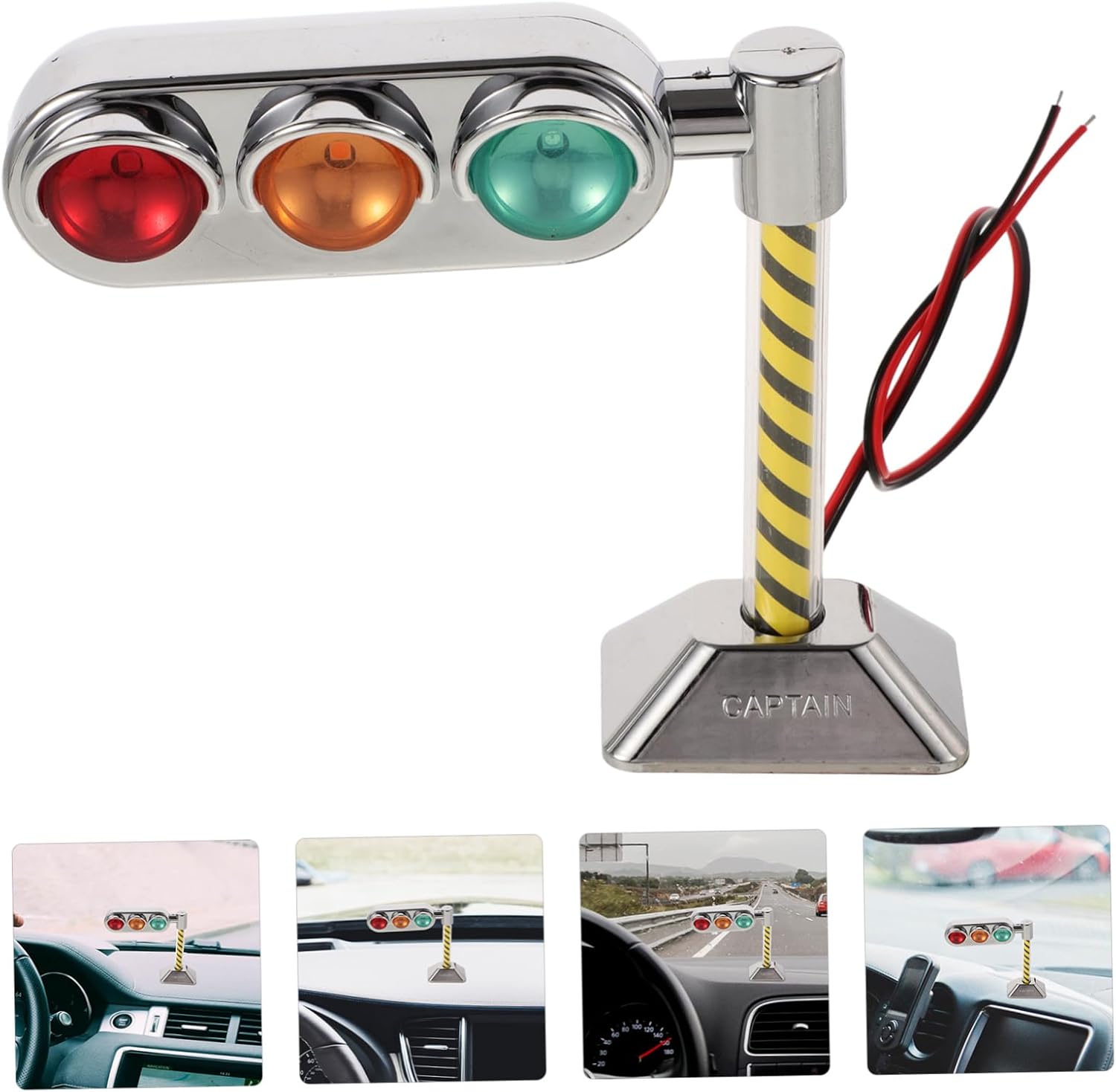 TEHAUX Traffic Light Lamp Led Mini Traffic Signal Light Decor Car Room Decor Easy Installation Unique Ornament