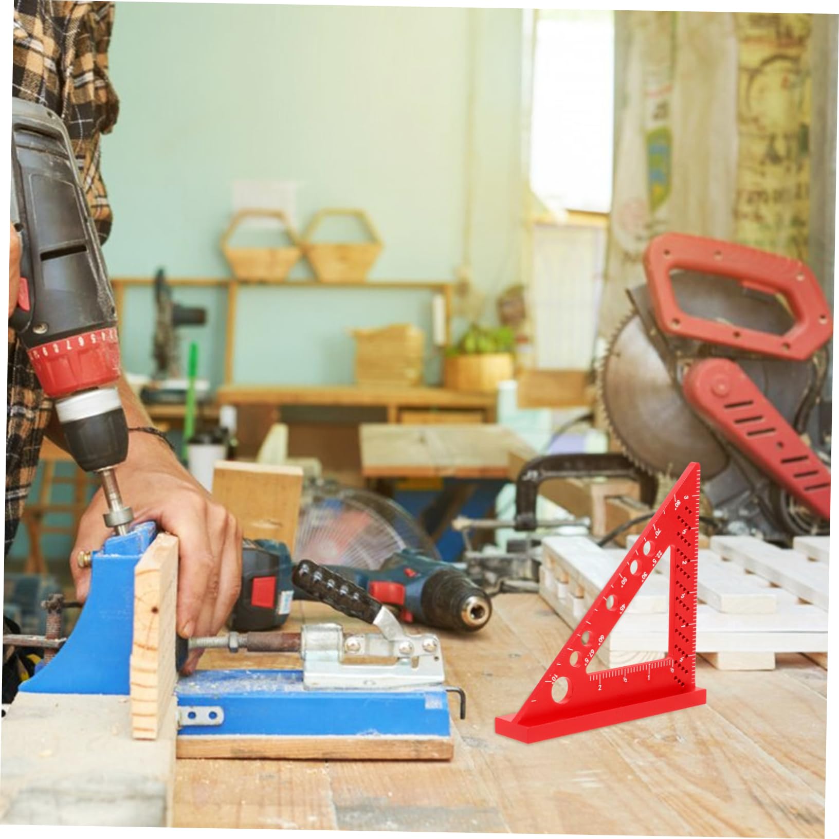 VILLCASE Carpenter Tool Right Angle Clamp Precision Positioning Square for Woodworking Lightweight Portable Design for DIY Projects and Accurate Measurements