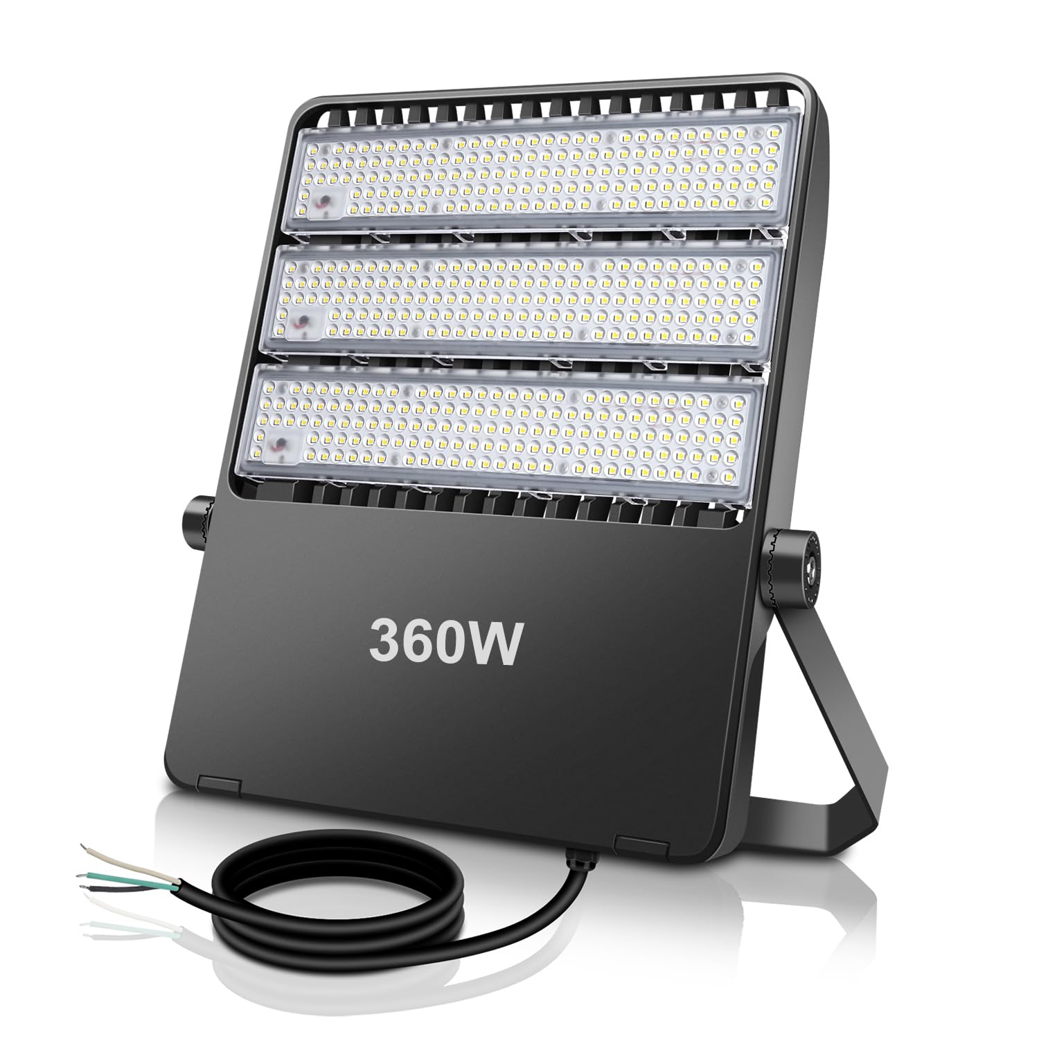 Outdoor LED Stadium Floodlights 2400W Equivalent Super Bright 50400LM Wall Mount 360W Parking lot Commercial Lighting for Basketball Court, Arena, Barn 5500K 85-277V Waterproof Yard Light