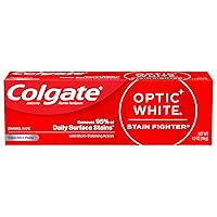 Vista 8 de Colgate Optic White Stain Fighter - Pasta dental blanqueadora de dientes, pasta dental con flúor anticaries para blanquear los dientes, ayuda a