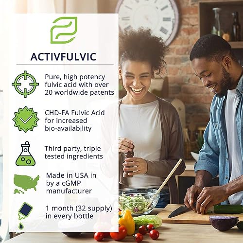 Miniatura 5 de ActivFulvic - Suplemento líquido de ácido fúlvico | Suministro de 32 días | Apoyo para la salud digestiva | Absorción mejorada de nutrientes |