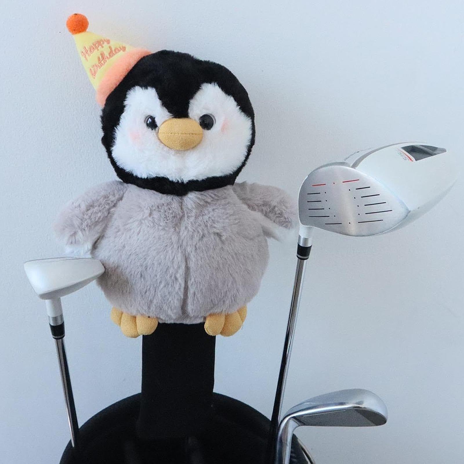 Pinguin-Golfschläger-Kopfbedeckung, Plüsch-Holz-Kopfschutz, Anti-Kratzschutz, Ausrüstung für Outdoor-Sport, Golfer, Geschenk