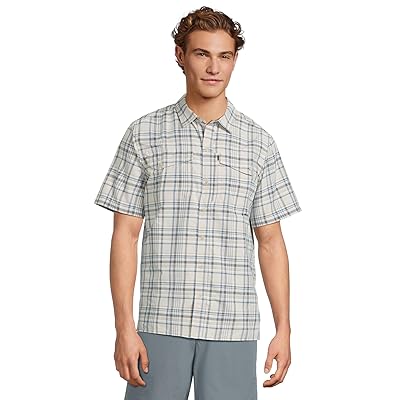 L.L.Bean SunSmart Cool Weave Woven Short Sleeve Shirt Men
