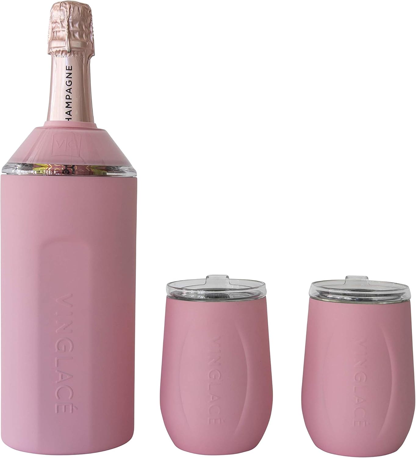 Vinglacé Wine Bottle Chiller Gift Set Portable Stainless Steel Wine Cooler with 2