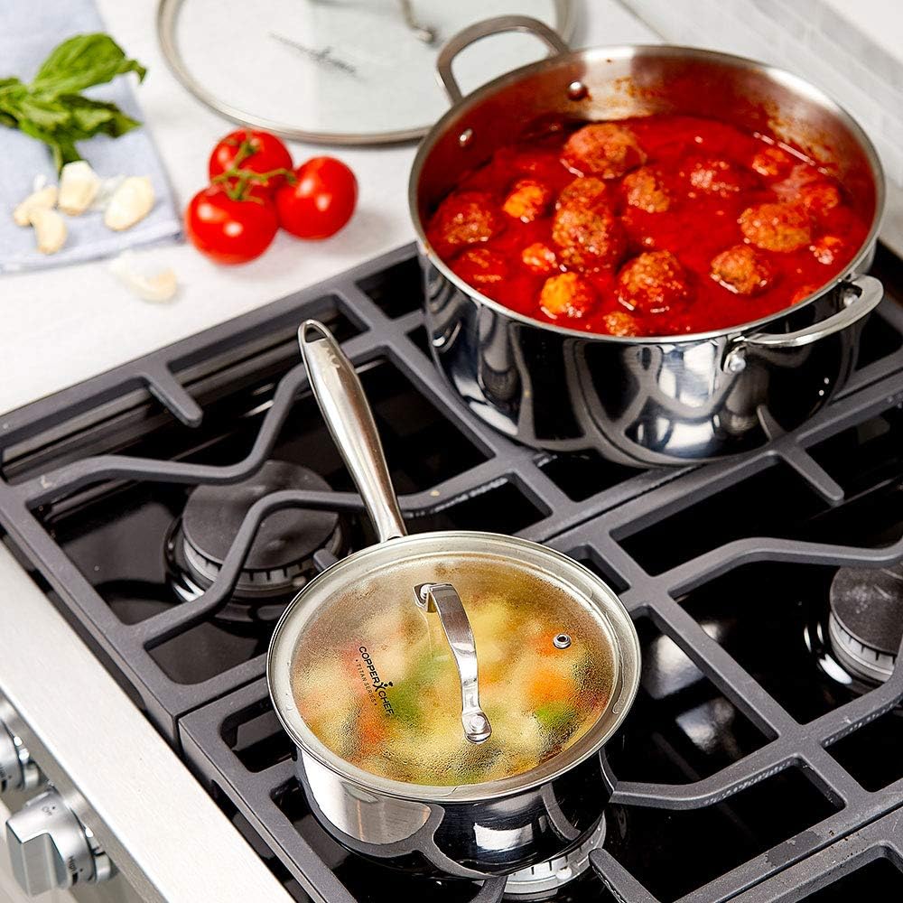 Copper Chef Titan Pan, Try Ply Stainless Steel Non- Stick Pans (7.5 QT Casserole Pan with Lid): Home & Kitchen