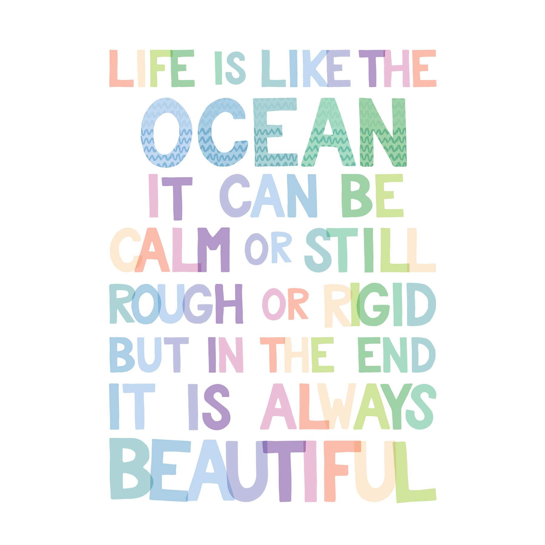 Wee Blue Coo Ocean Always Beautiful Canvas Wall Art Print