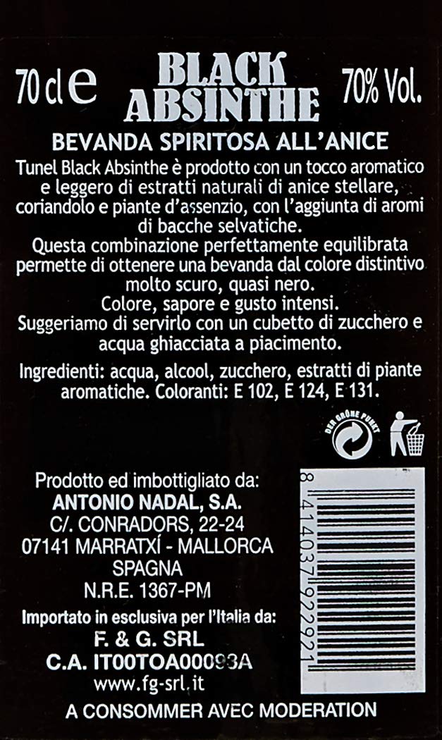Assenzio Black Nada Liquore, 700 ml