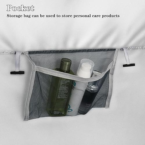 Miniatura 7 de Tienda de campaña desplegable para ducha de 2 habitaciones, 7.5 pies, tienda de campaña para vestuario con suelo y bolsa de transporte, toldo para