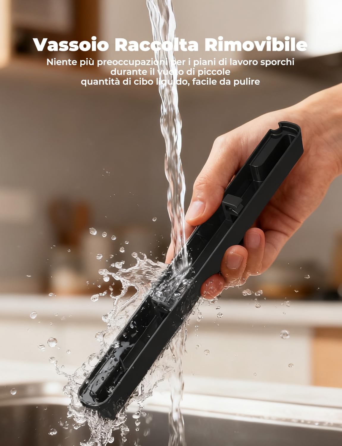 Macchina Sottovuoto Alimenti Professionale con Tubo/Taglierina Interna/Custodia Borsa, Secco/Umido/Delicato, con 40 Sacchetti Sottovuoto e 1 Rotoli 28x600cm