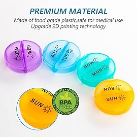 Yaklim Monthly Pill Organizer 2 Times A Day,XL One Month 28 Day Pill Box AM PM,Daily Pill Case Large 4 Week,Medication Organizer Dispenser for Pills,Fish Oils, Vitamin,Supplement4 Colors 