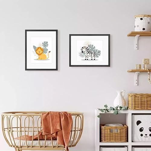 Vista 14 de ATOBART Portarretratos de 5 x 7 pulgadas, hecho de madera maciza de roble cubierto por vidrio real, marco de fotos de madera natural de 5 x 7