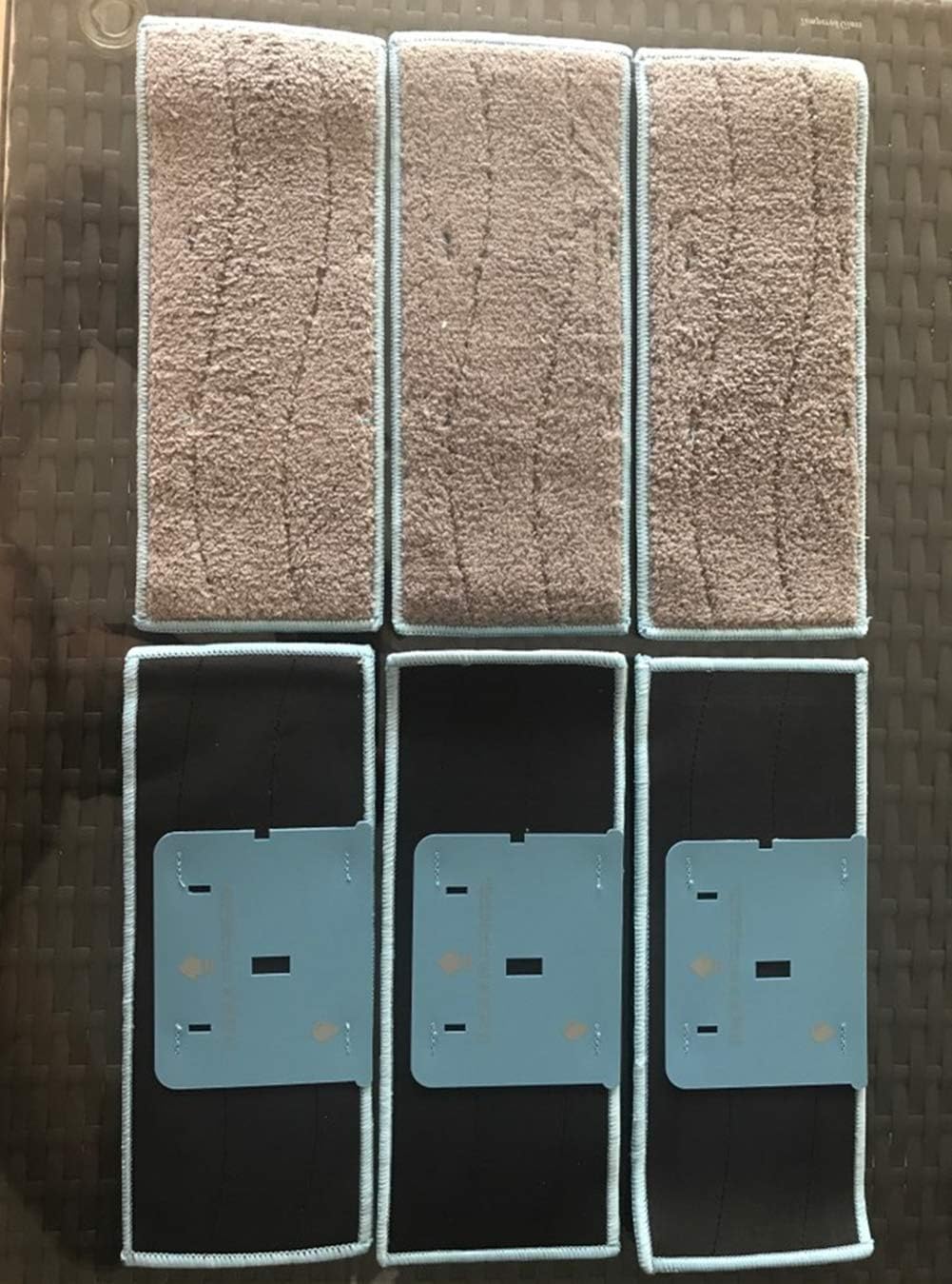 WuYan 6 Pack Washable Mopping Pads for IRobot Braava Jet M6, Include 3pcs Wet Mopping Pads and 3pcs Dry Mopping Pads