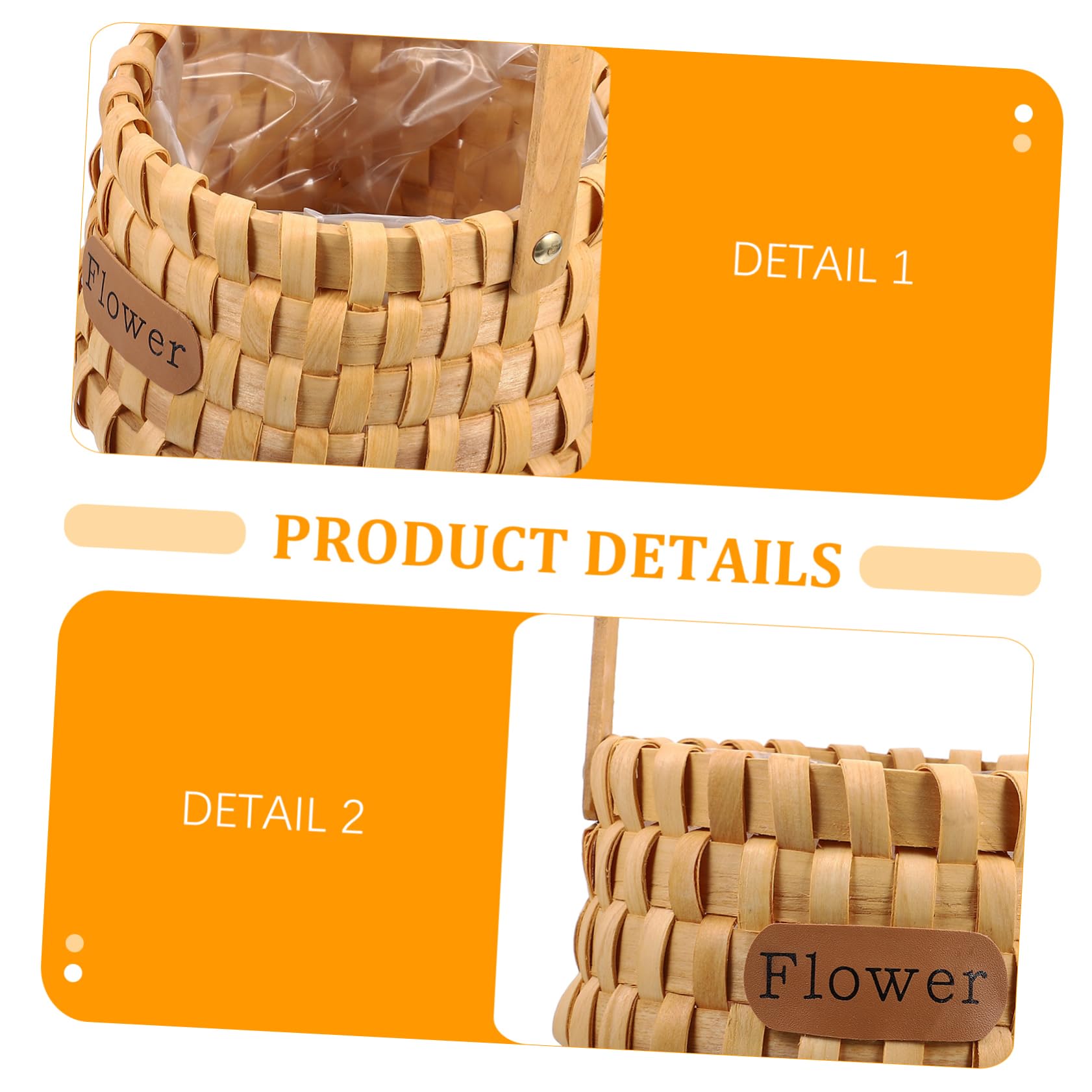 3 Cestas Pequeñas Tejidas Con Asa Redonda Para Almacenar Frutas Cesta De Madera Para Decoración Del Hogar Cesta De Tejido Hecha A Mano.