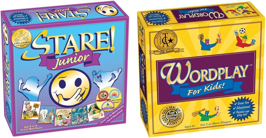 Stare Junior + Wordplay for Kids = Dynamic Duo Board Game Bundle
