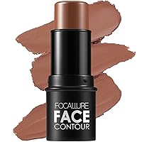 Vista 1 de FOCALLURE Cream Contour Stick, Matte Bronzer Stick, Professional Face Shaping & Contouring Stick Makeup, Easy to Apply with Buildable Coverage, Long