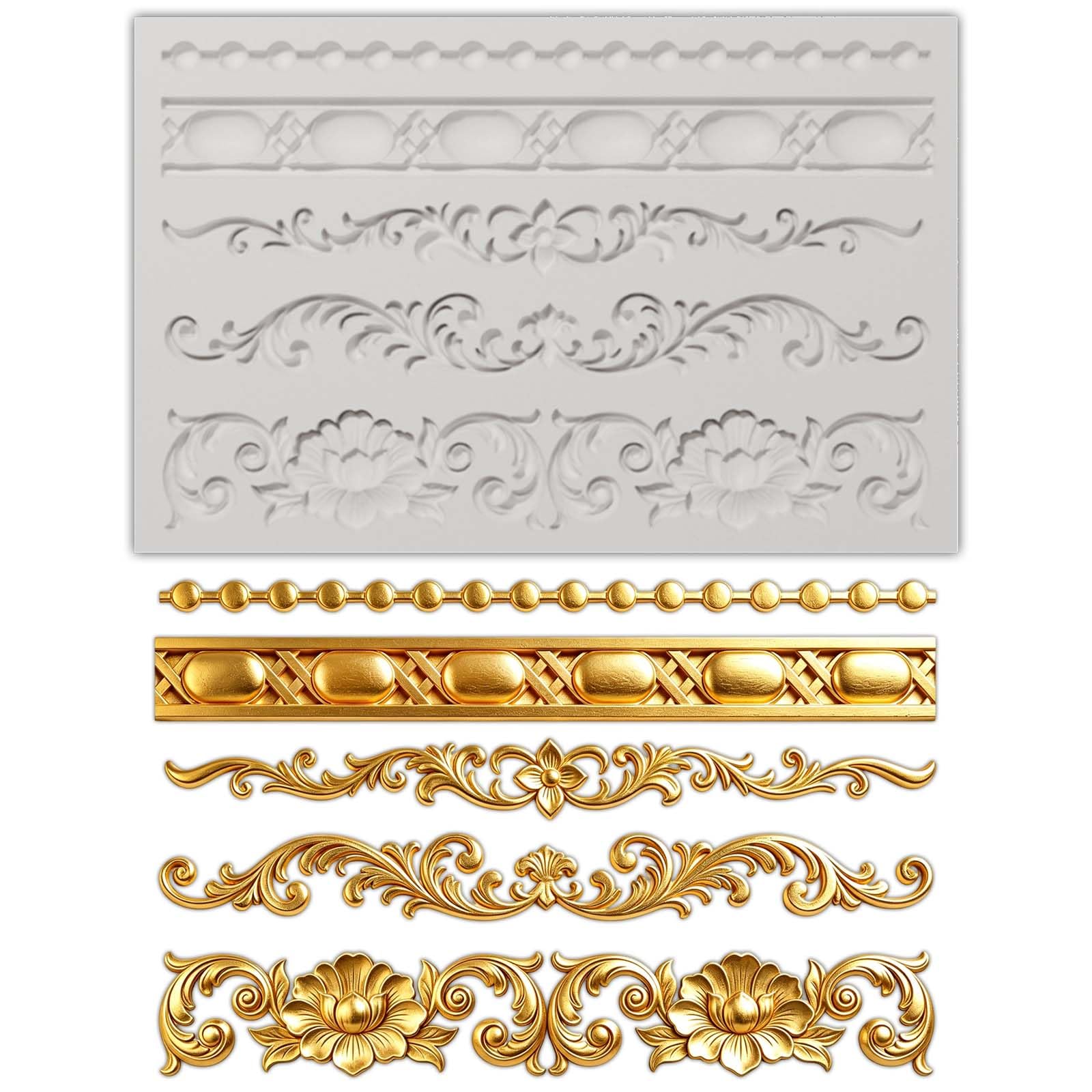 Moule silicone dentelle vintage pour la décoration de meuble